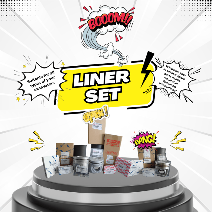 Liner Set Engine Spare Part Isuzu